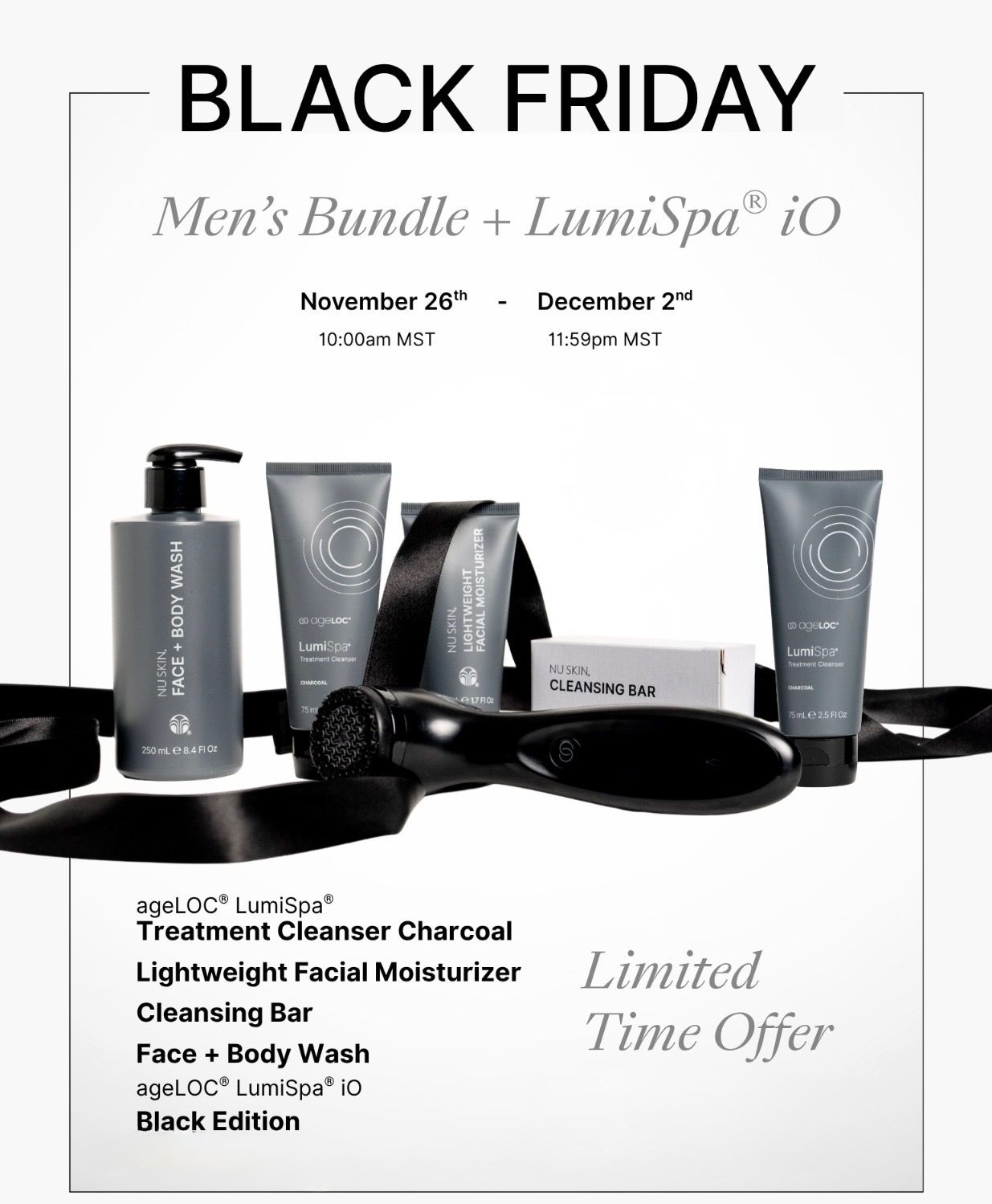 Men&#39;s Line with Black LumiSpa iO - NEW!!