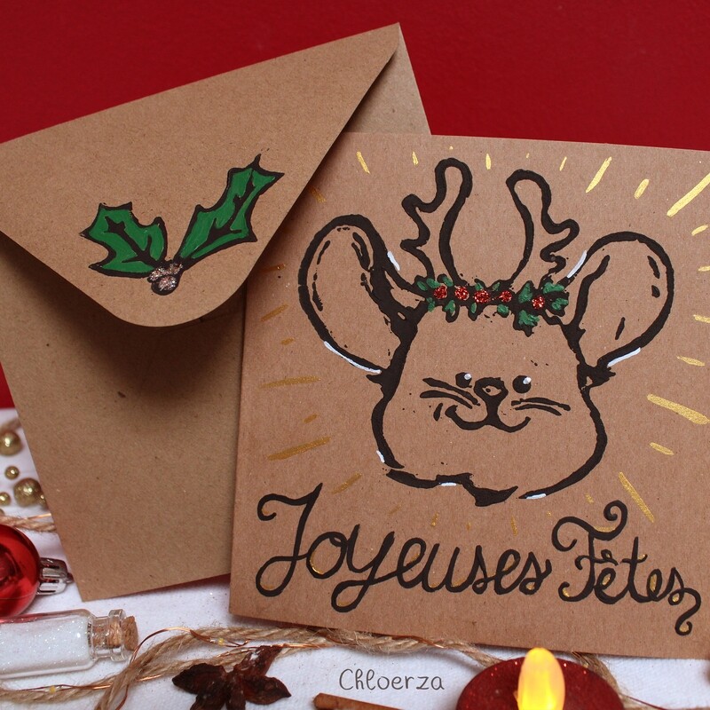 ​✨Cartes Chinchilla Noël 🐭