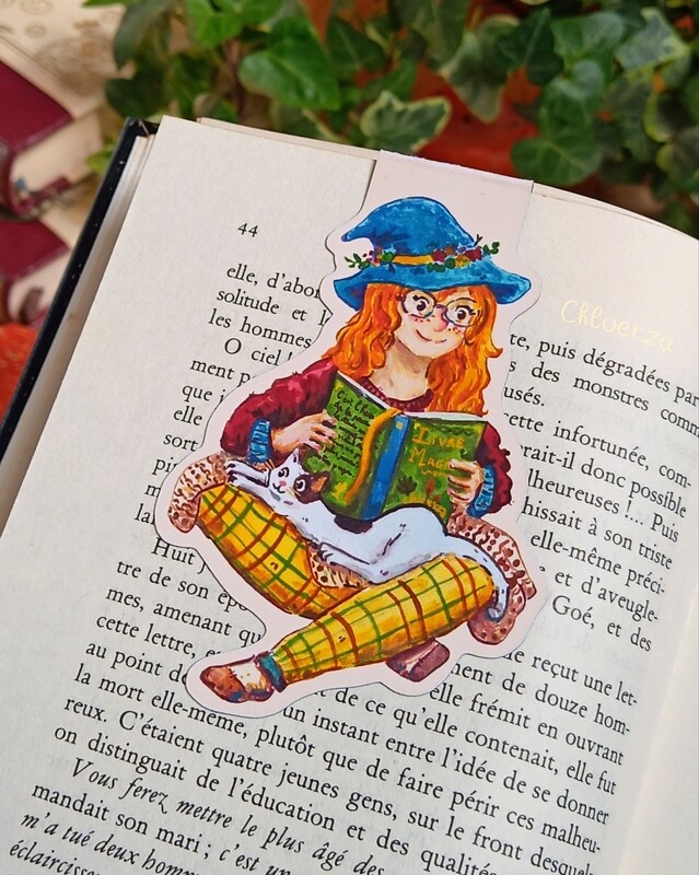 📚 Marque Page aimanté sorcière 🔖