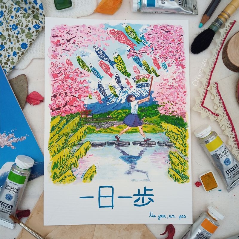 🎏Rivière colorée de poissons🏞️