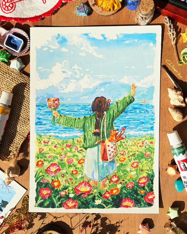 🌸Là où dansent les fleurs et l’océan🌊