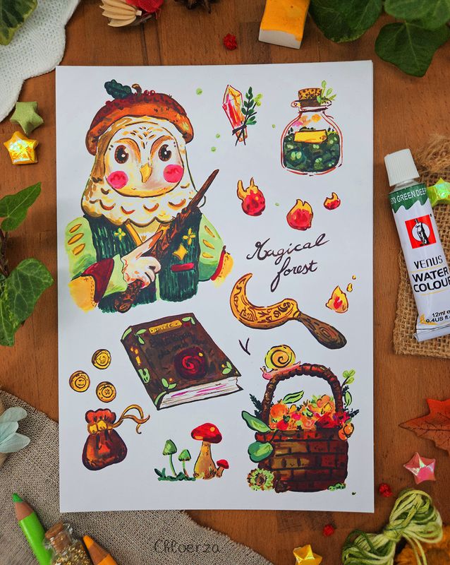 🦉 L&#39;aventure magique de la chouette : grimoire, mousse et secrets de la forêt 🔮