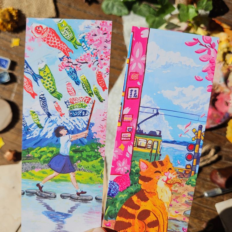 📚Marque-pages un voyage au pays du soleil levant 🌞