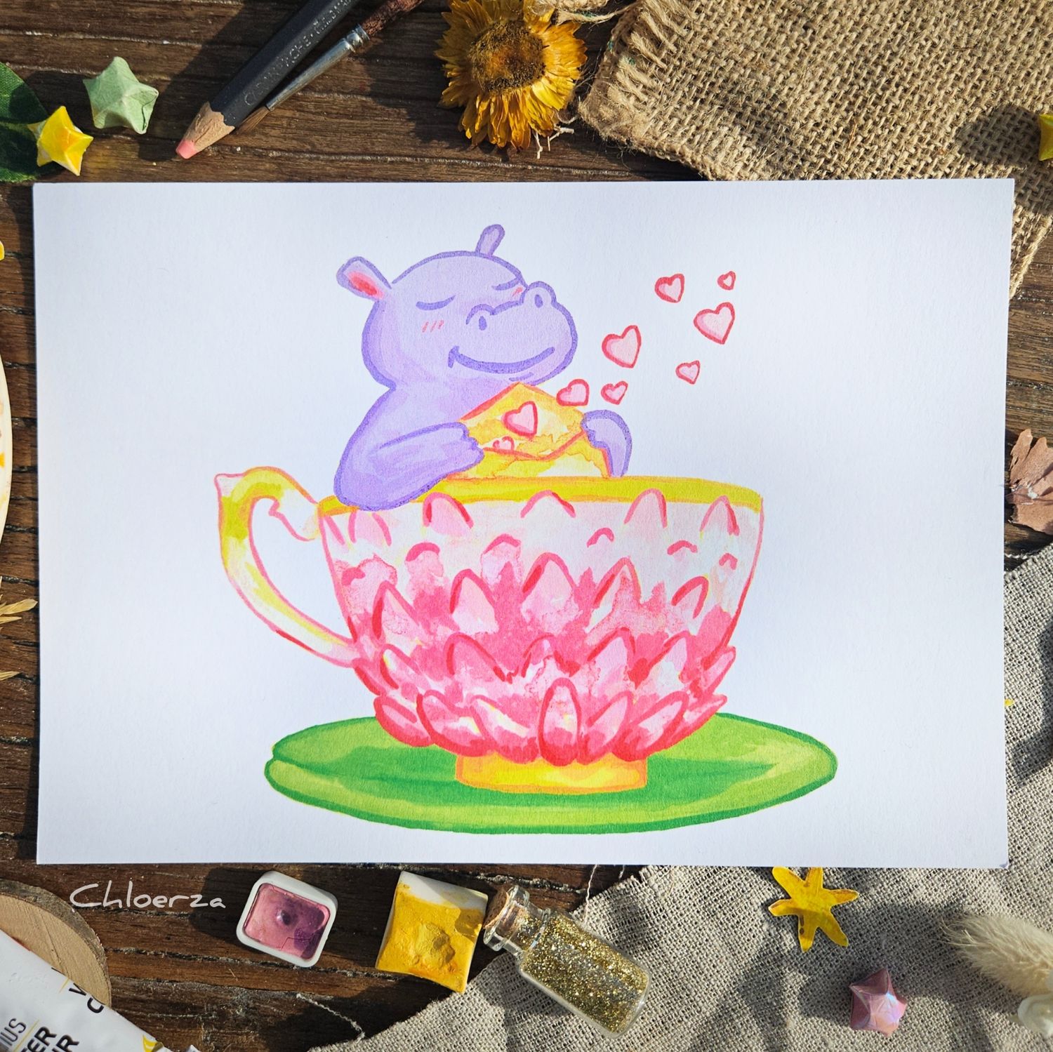 🦛​ L'hippopotame dans sa fleur 🌺​
