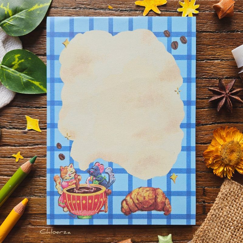 📚Bloc-notes une note petit déjeuner 🖊️