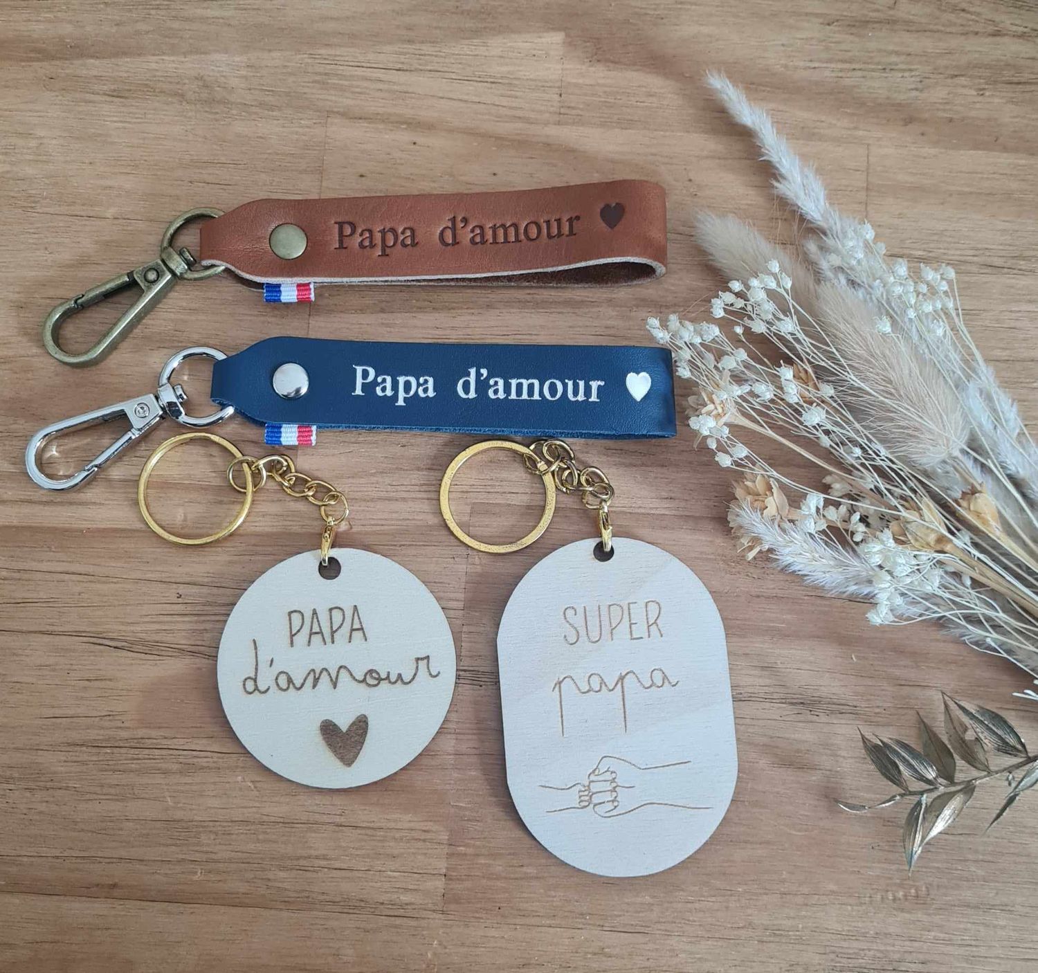 Porte clé en bois ou en cuir