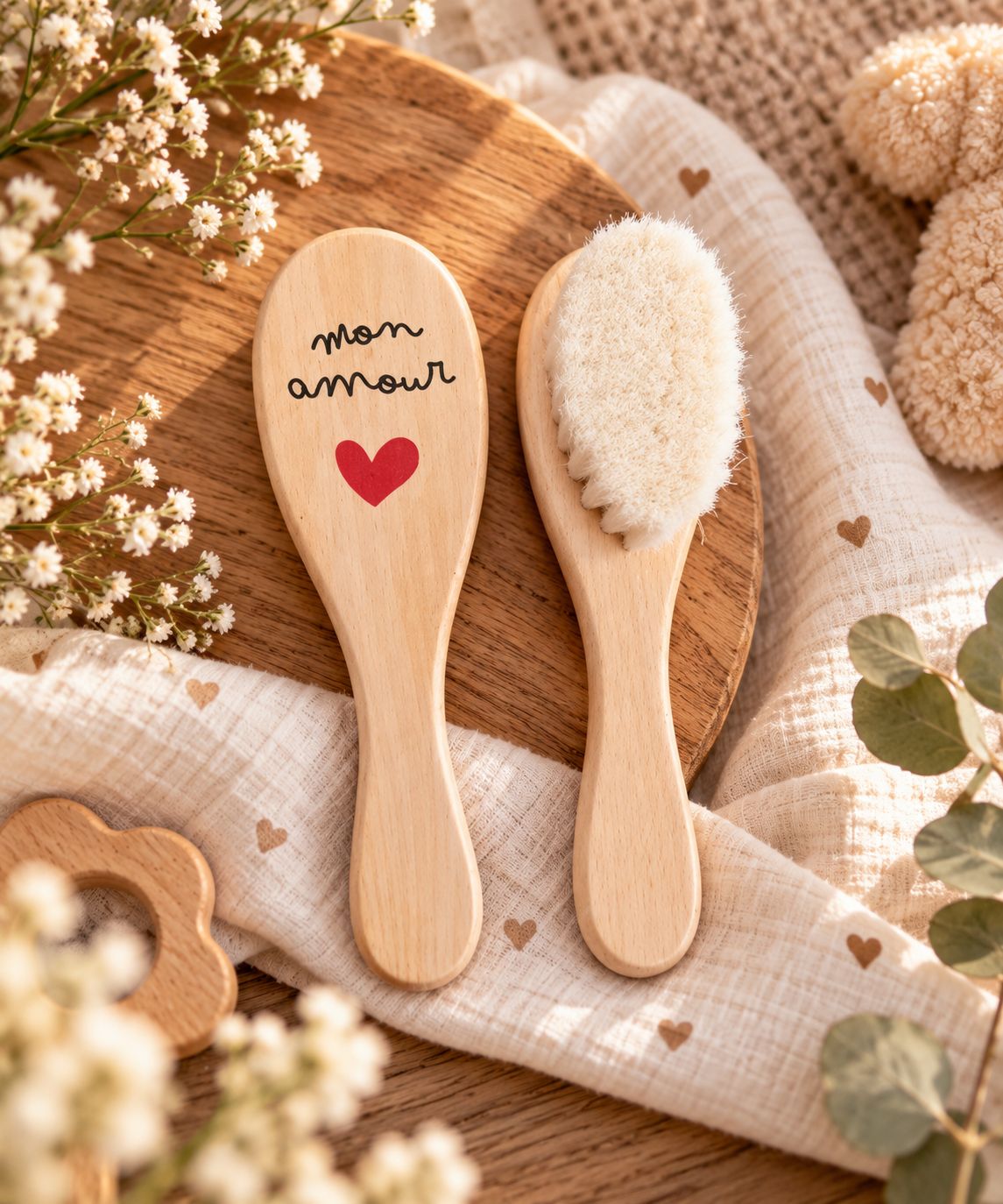 Brosse en bois personnalisable