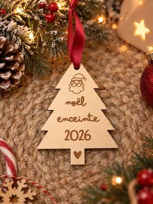 Boule de noel bois