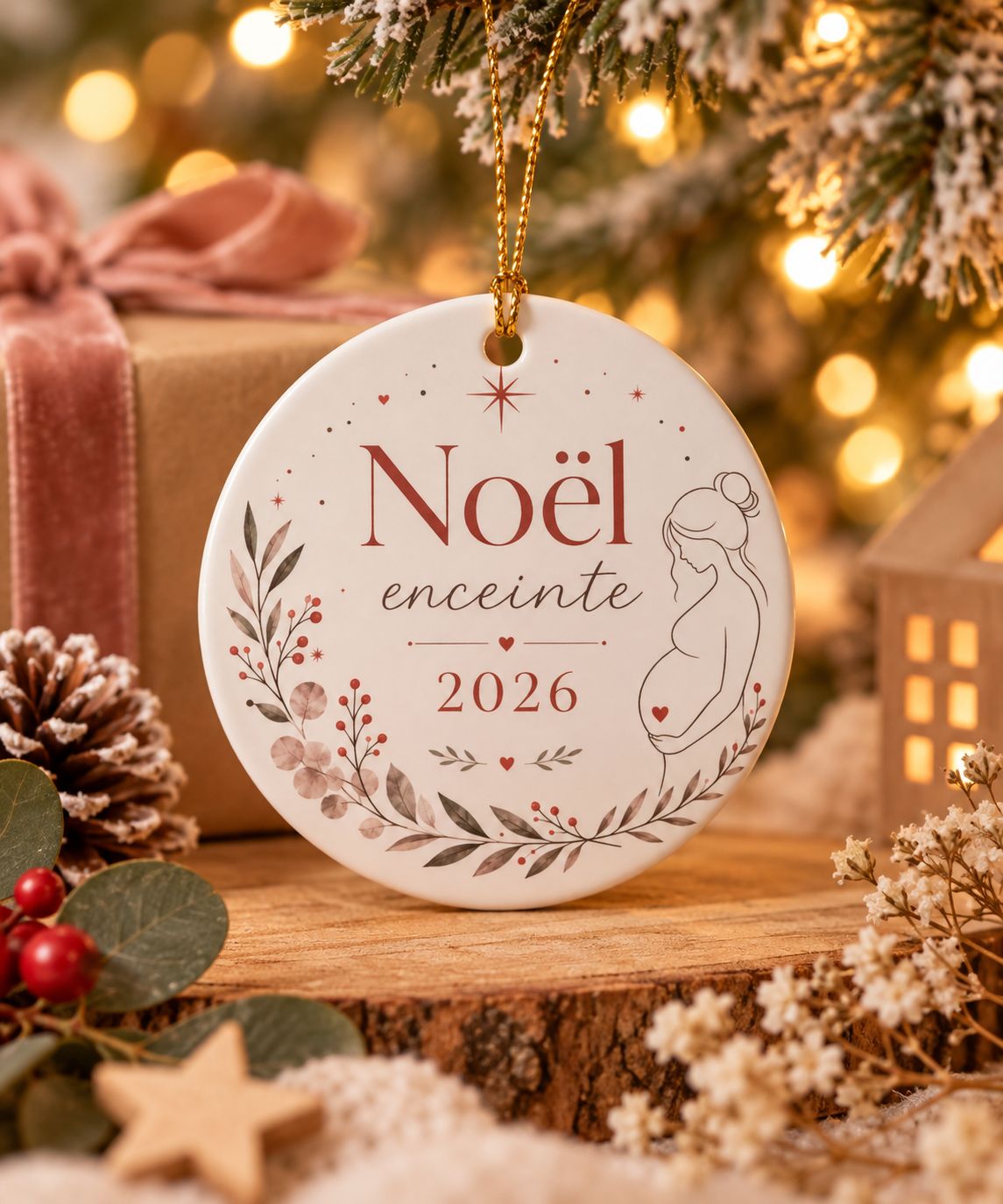Boule de Noël argile