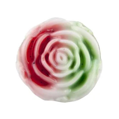 Savon glycérine fleur &quot;Fraise kiwi&quot;