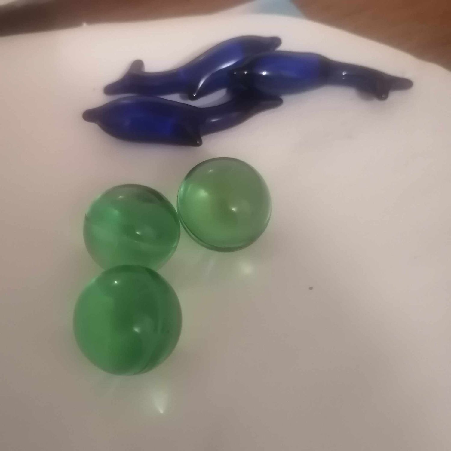 Duo de perles de bain pomme et dauphin odeur marine