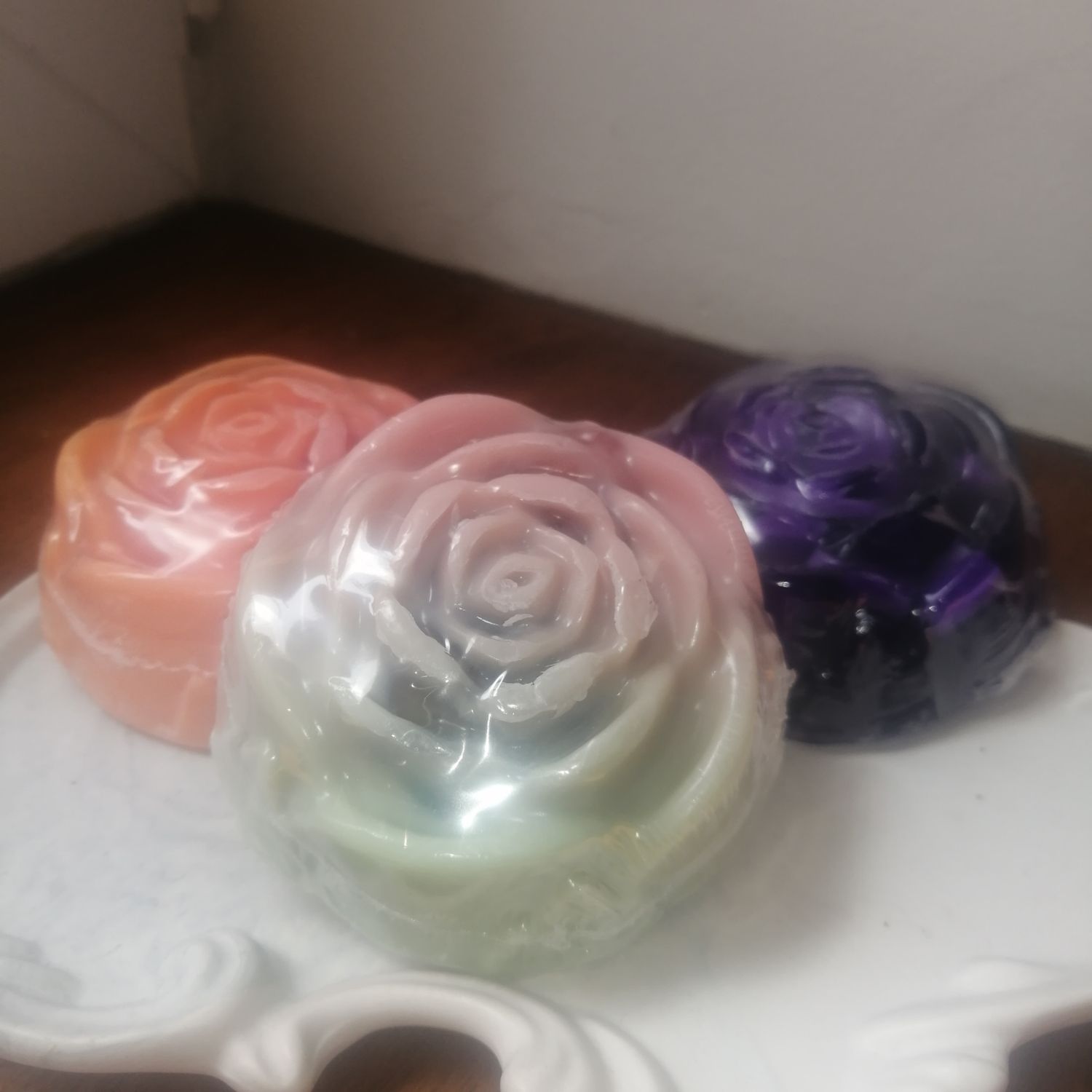 Lot de 12 savons fleurs