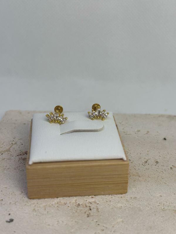 Eva Flat Back Earrings