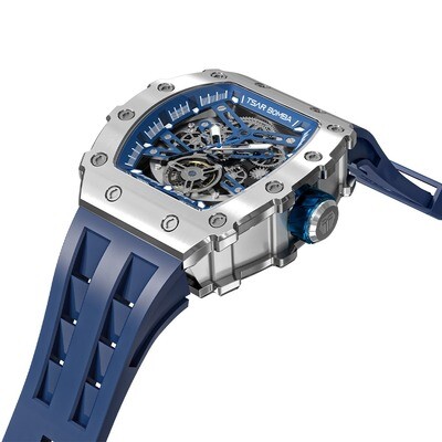 Mechanical sapphire wristwatch