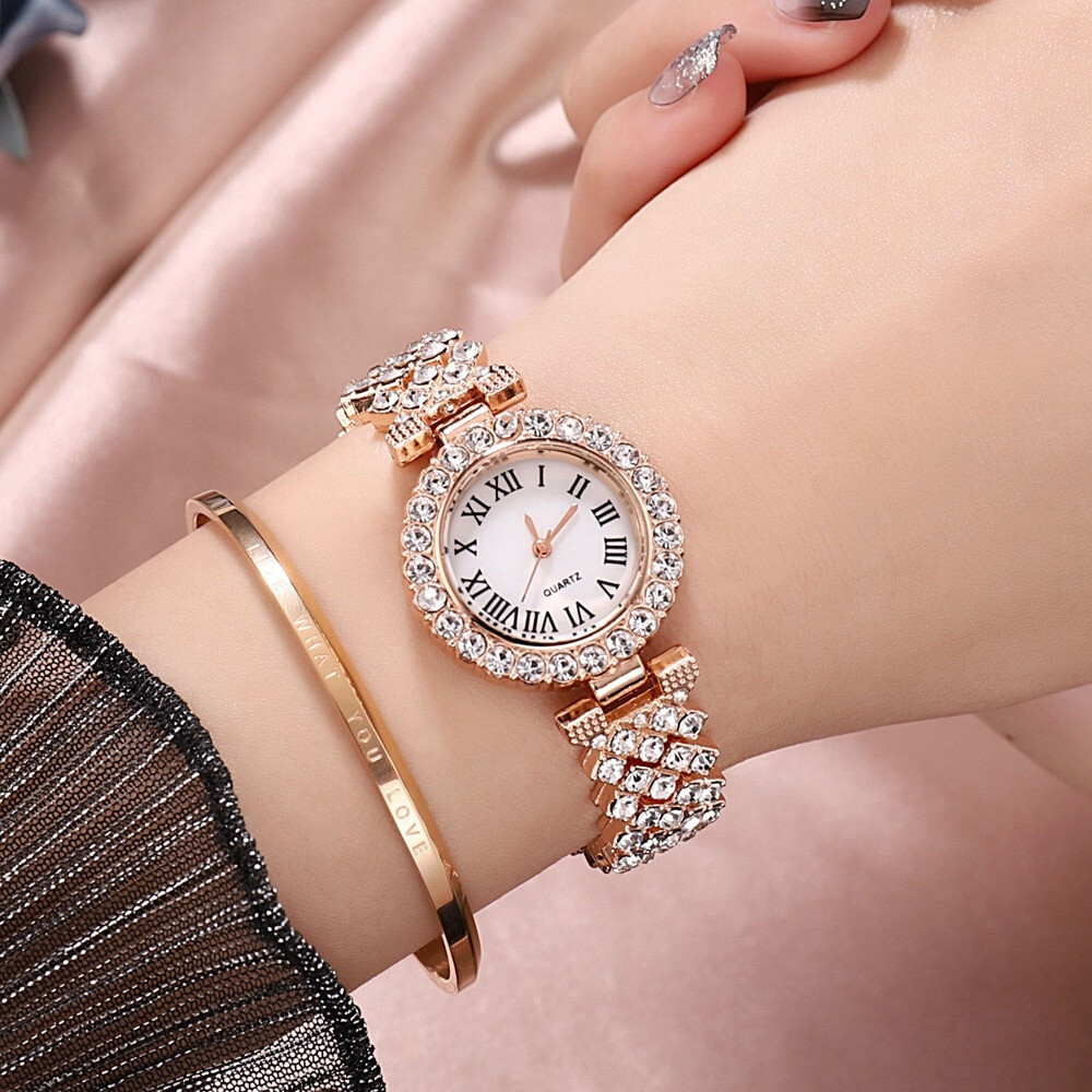 Luxury Women&#39;s Watch Steel Bracelet Love Belt