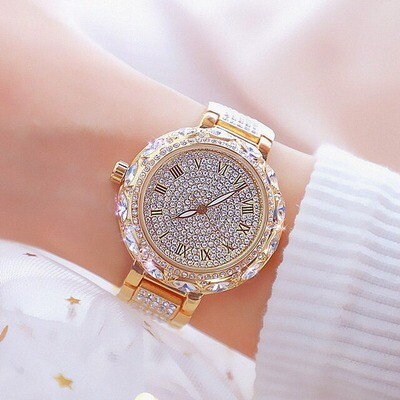 Quartz Watches for Women, Stainless Steel, Crystal Rhinestone