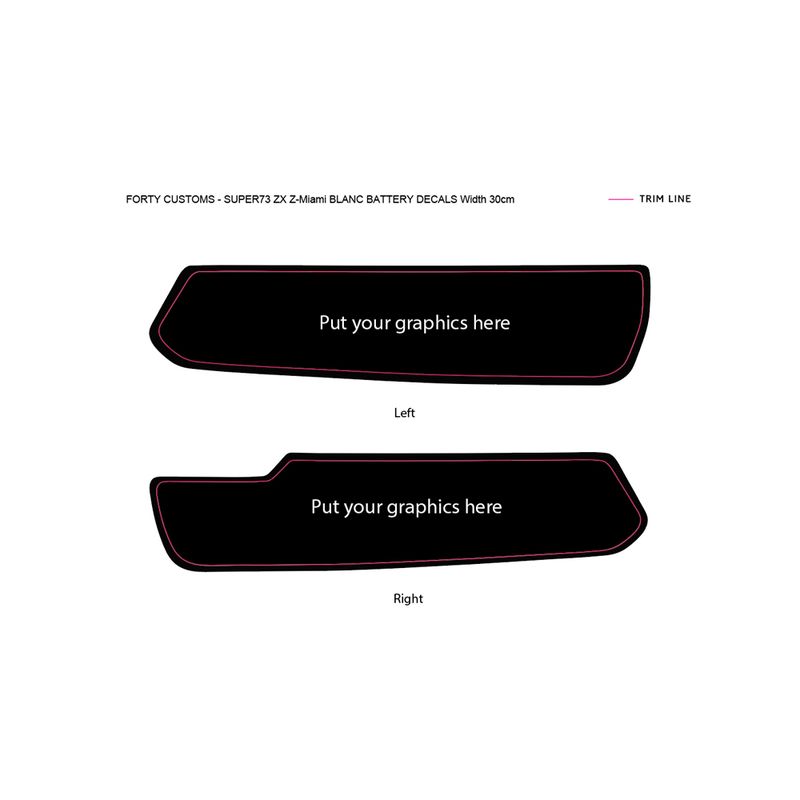 Super73 ZX, Z-Adventure. Z-Miami Battery decal mockup files