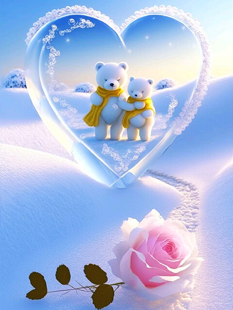 Love and Rose - Painting with Diamonds