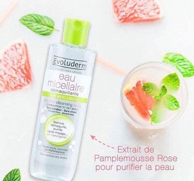 EVOLUDERM EAU MICELLAIRE (peux mixtes a grasses)