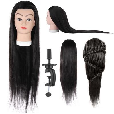 TETE MANNEQUIN AVEC CHEVEU SINTHETIC