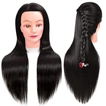 TETE MANNEQUIN AVEC CHEVEU SINTHETIC