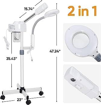 VAPOZONE PLUS LAMP LOUPE DE VISAGE 2en1