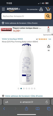 NIVEA LAIT Q10 FERRMETTE