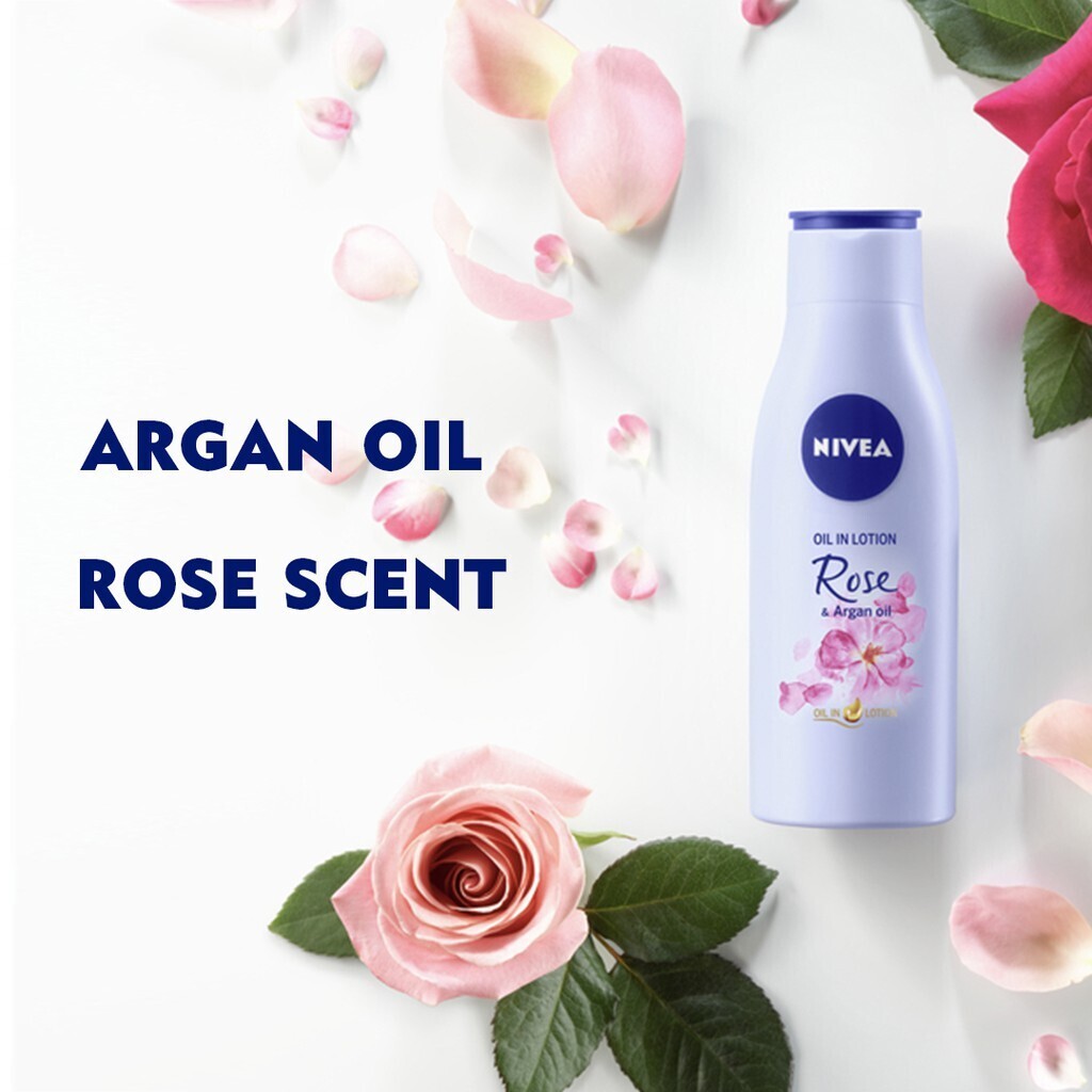 NIVEA LAIT DE ROSE À L’HUILE  ARGAN