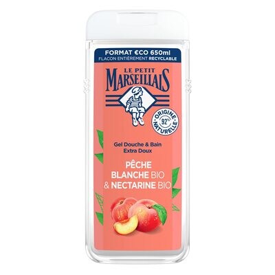 LE PETIT MARSEILLAIS GEL DOUCHE PÊCHE ET NECTARINE BIO