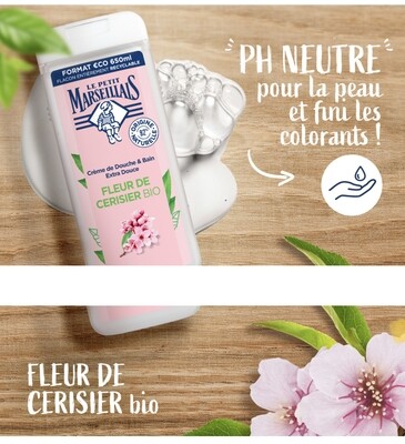 LE PETIT MARSEILLAIS CREAM DE BAIN FLEUR DE CERISIER NATUREL BIO