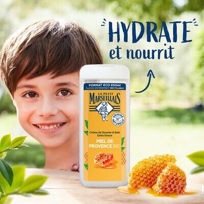 LE PETIT MARSEILLAIS  CRÈME DE BAIN AU MIEL NATUREL BIO