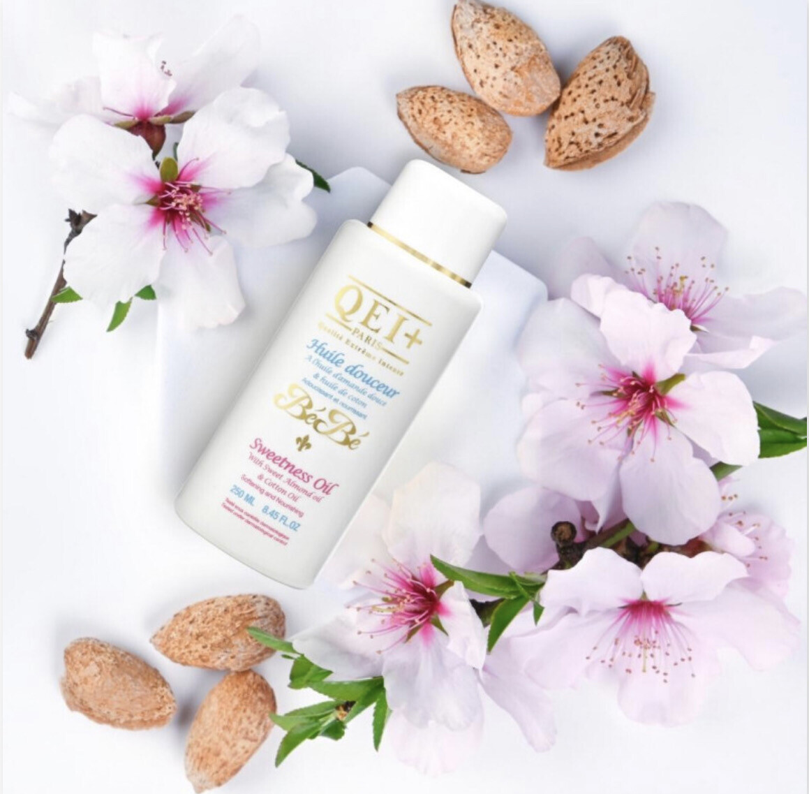 QEI + plus HUILE DE BÉBÉ DOUCEUR HYDRATANTE  AMANDE DOUCE