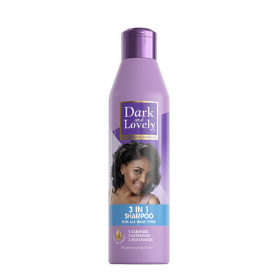 DARK AND LOVELY 3IN1  SHAMPOO FOR ALL HAIR TYPES 250ML