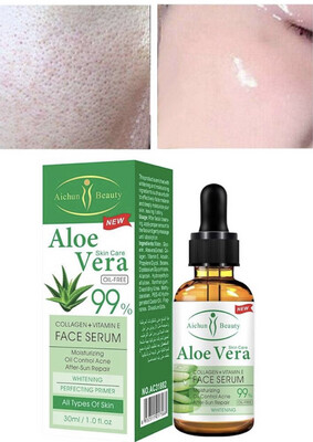 ALOE SKIN CARE VERA HUILE FREE COLLAGEN VITAMIN E FACE SERUM