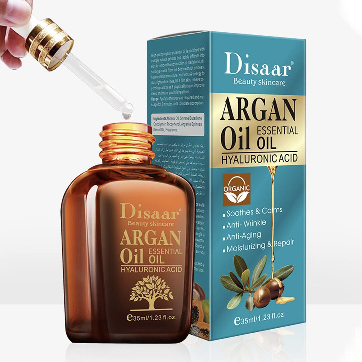 ARGAN ESSENTIAL HUILE HYALURONI ACID