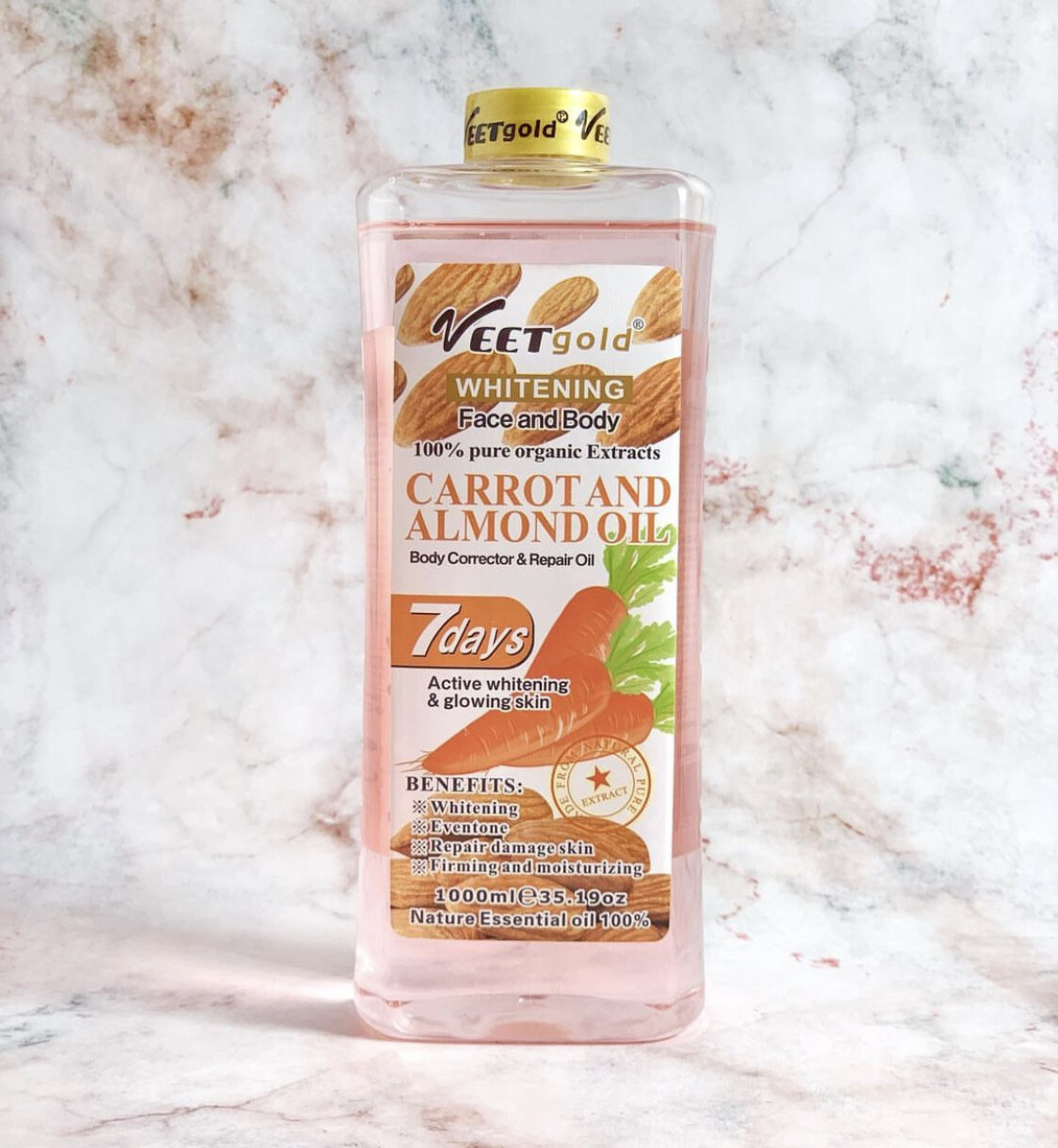 VEET GOLD CARROT AND ALMOND HUILE