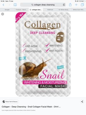 COLLAGEN DEEP CLEANSING WHITENING &amp; MOISTURIZING MASQUE DE VISAGE 25ml*10pcs