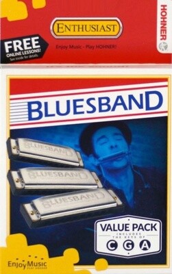Hohner Bluesband 3 Pack Harp Kit C,G,A