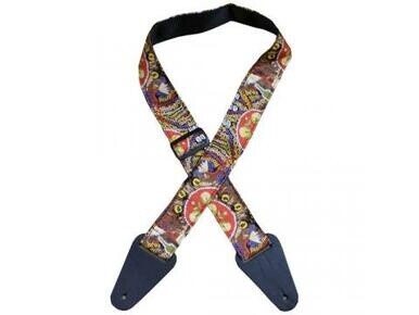 Aboriginal Art Guitar Strap Beetle
