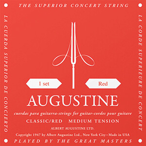 Augustine Classical Guitar Strings Medium Tension Red