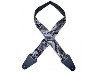 Aboriginal Art Guitar Strap Water