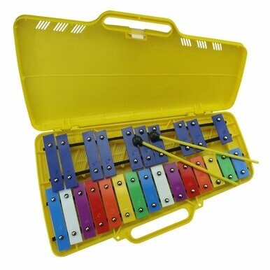 Drumfire Metallophone in ABS Case Multicolour