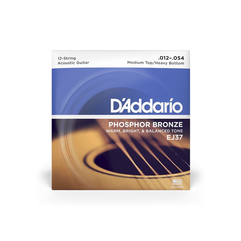 Daddario EJ37 Phosphor Bronze 12 String Guitar 12-54