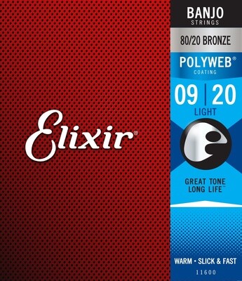 Elixir Polyweb Banjo Strings Light 9-20
