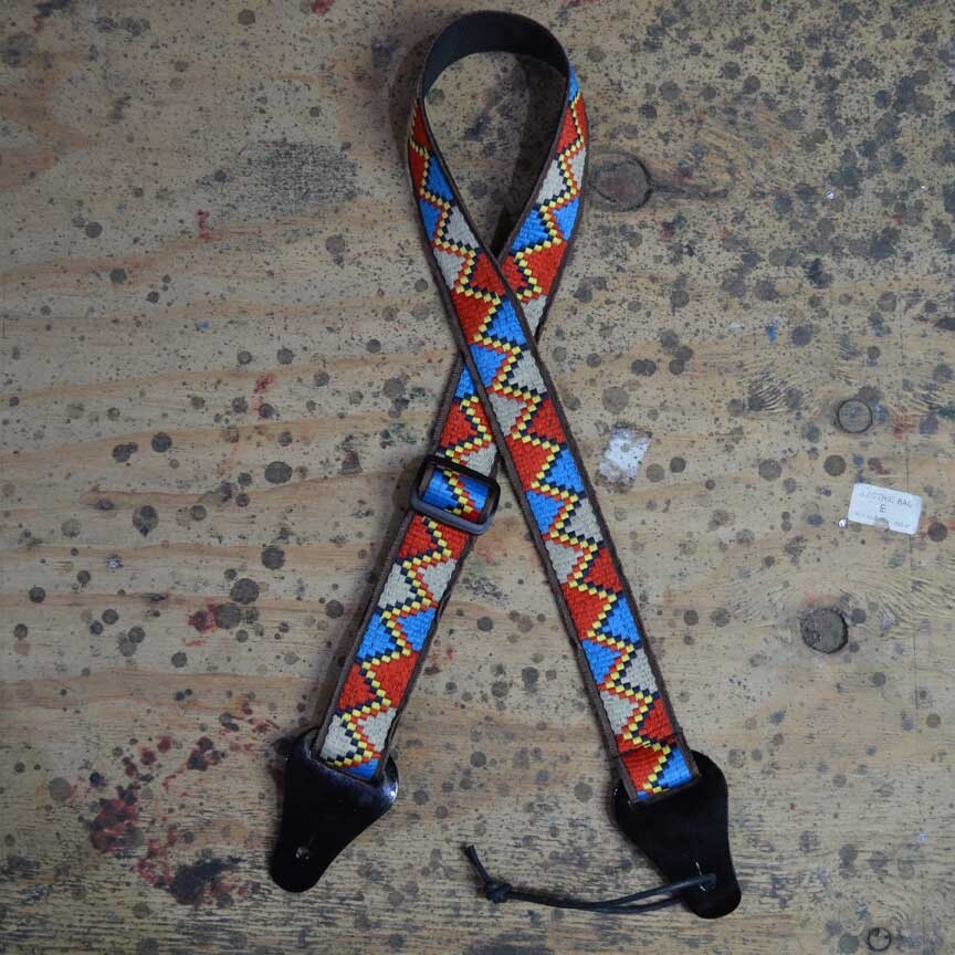 Jacquard Ukulele Strap Red Yellow Blue