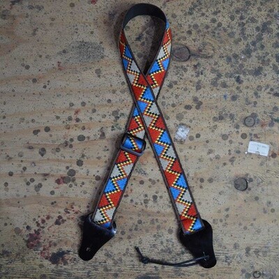 Jacquard Ukulele Strap Red Yellow Blue
