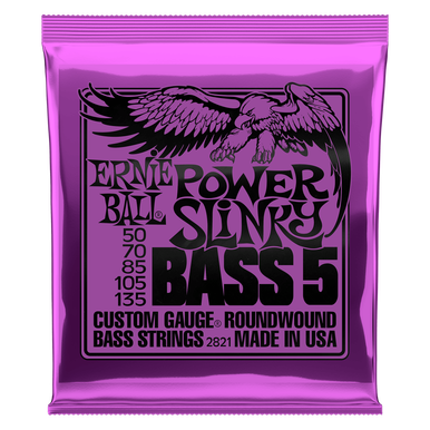 Ernie Ball 5 String Bass Power Slinky 50-135 Strings
