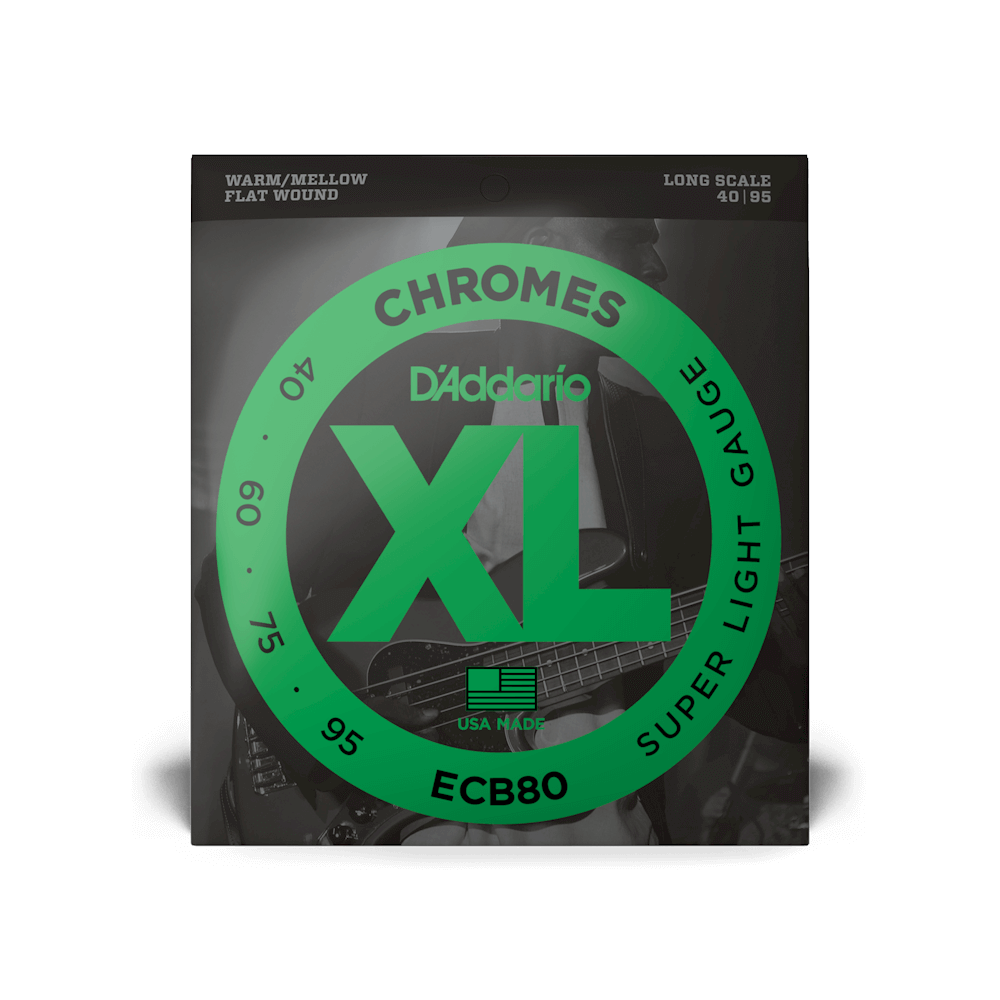 Daddario ECB80 Chrome Flatwound Bass Strings 40-95