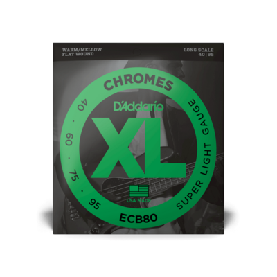Daddario ECB80 Chrome Flatwound Bass Strings 40-95