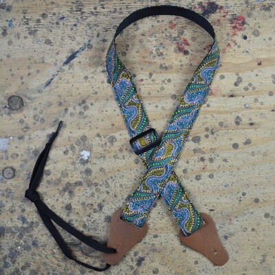 Aboriginal Art Ukulele Strap Women Collecting Water Green
